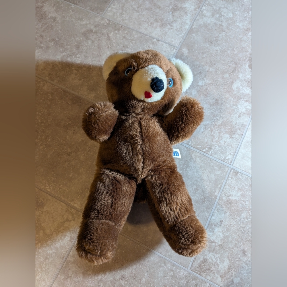 Vintage Gund Brown and Cream Plush Teddy Bear - Soft Cuddly Stuffed Animal